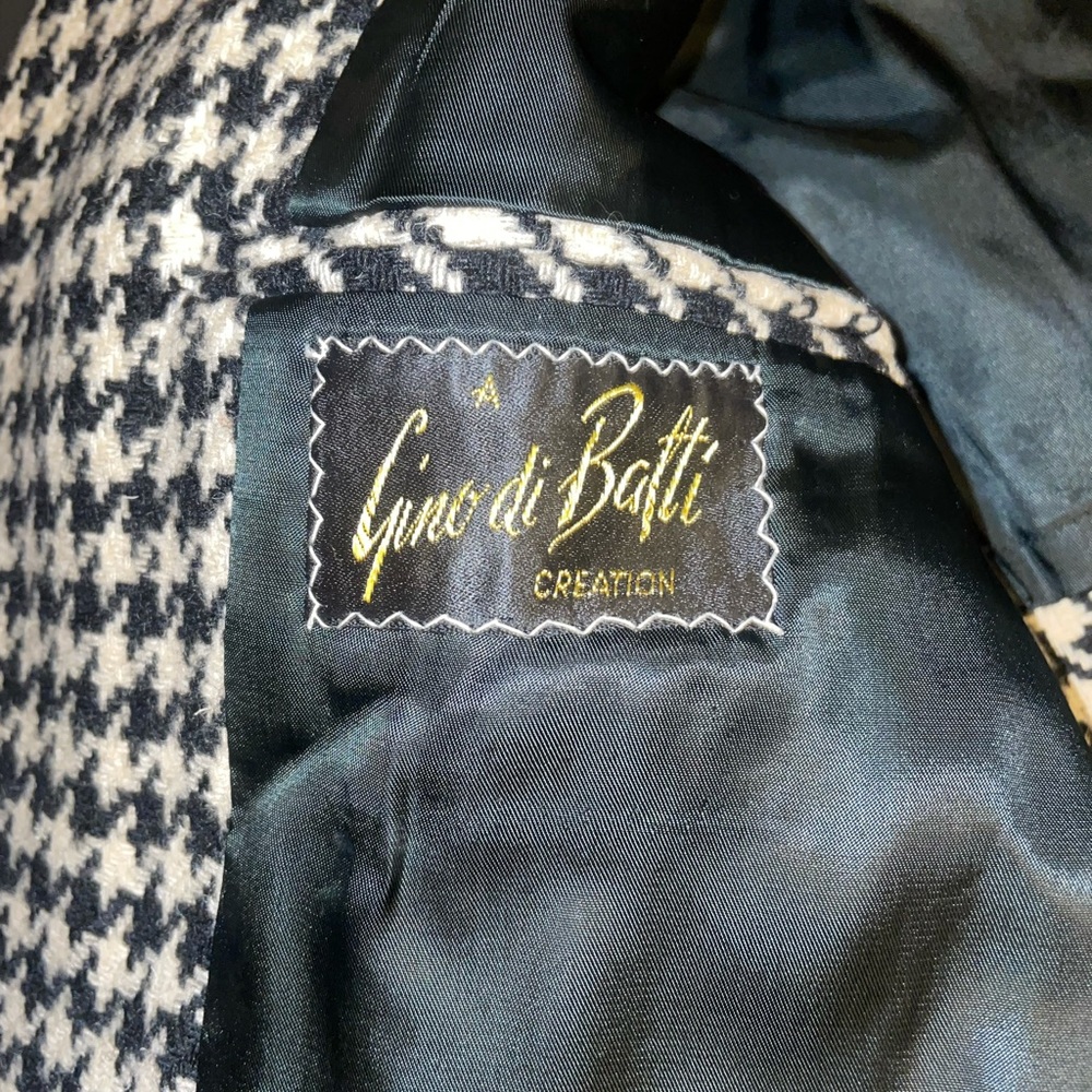Men's Black and White Houndstooth Jacket - Picture 6 of 7